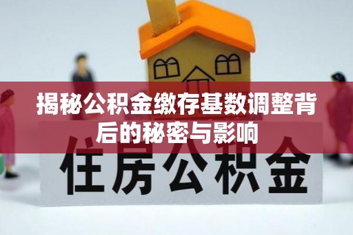 长武揭秘公积金缴存基数调整背后的秘密与影响