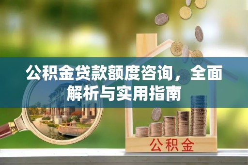 长武公积金贷款额度咨询，全面解析与实用指南